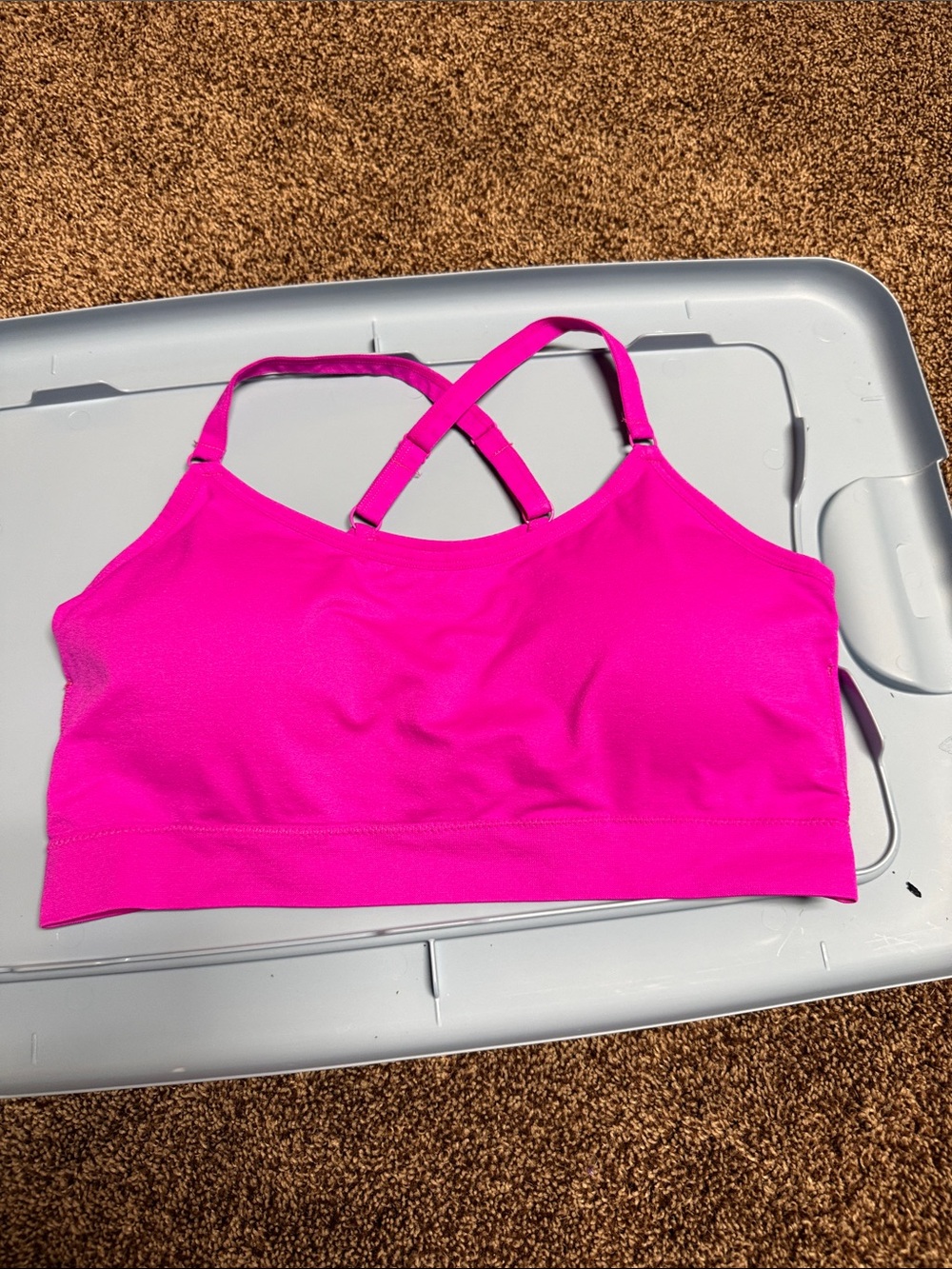 Zenana Women's Pink Strappy Bralette - Comfortable Everyday Support